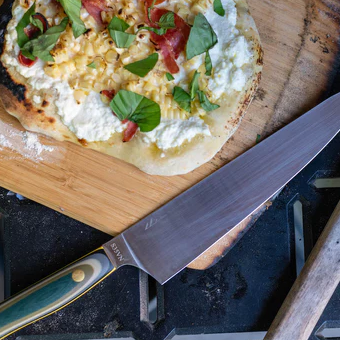 Corn, Basil and Hot Honey Pizza