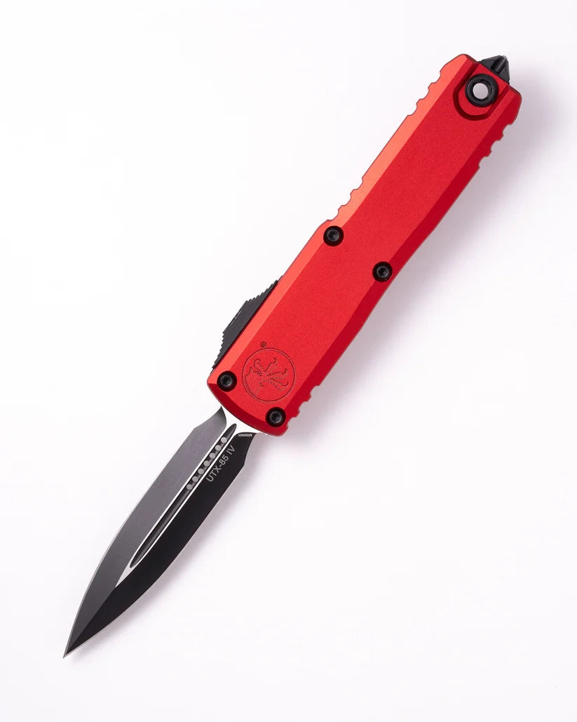 Microtech UTX-85 GEN IV 12324-1RD | Red Handle + D/E Black Blade