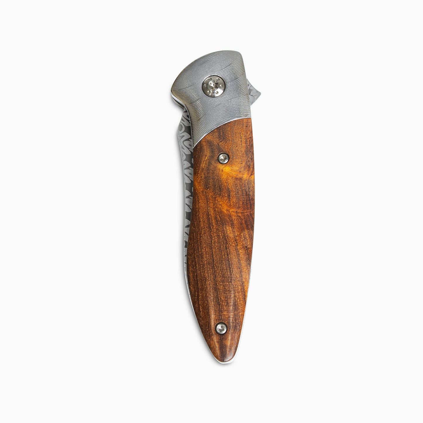 Glory Folder Semi-Custom #254 Ironwood - Herringbone Damascus - Aegir Damasteel