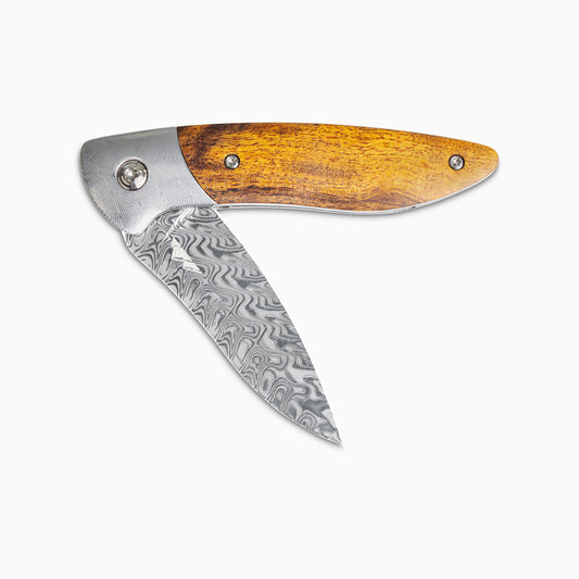 Glory Folder Semi-Custom #259 Ironwood - Herringbone Damascus - Aegir Damasteel