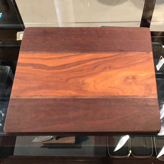 Frank D'Ambrosio - 16"x14" Cutting Board(Walnut, Parduke & Canary Wood) #1035