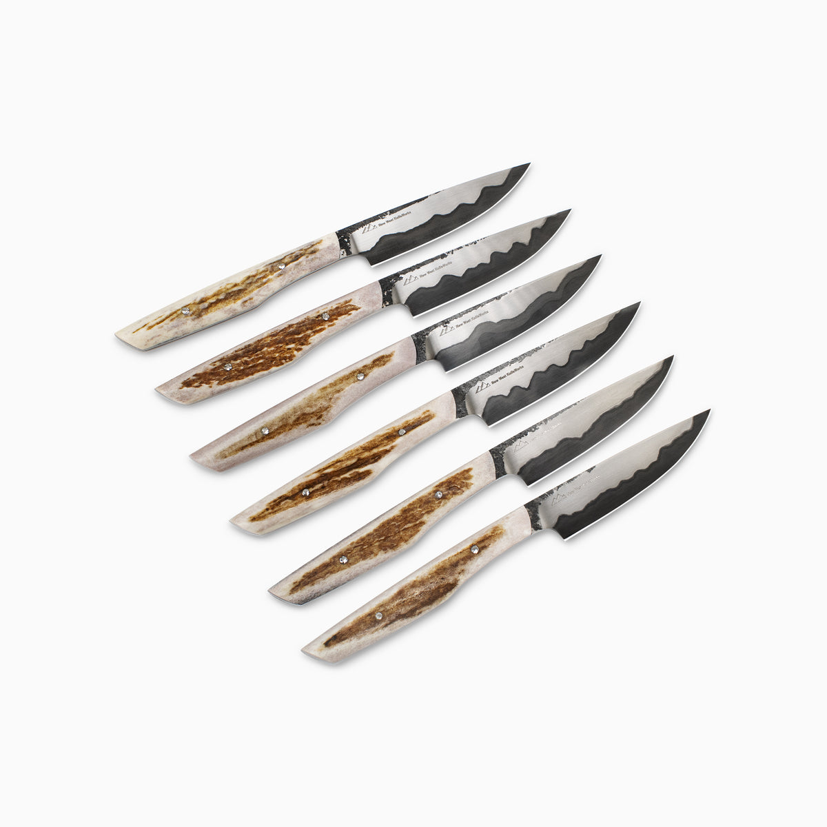 Jack Rellstab/NWKW | San Mai Elk Antler 6pc Steak Knife Set #03