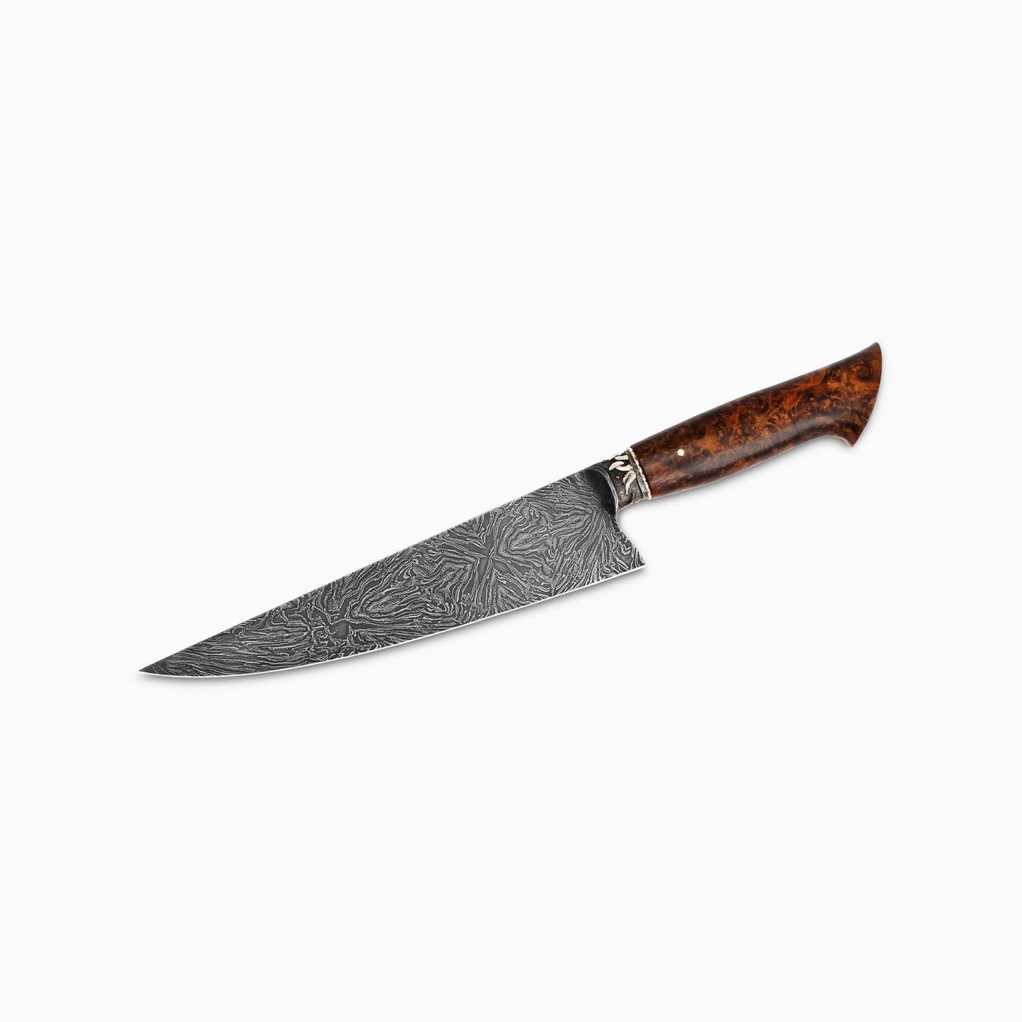 Tiny Town Forge | Custom 8" Chef Knife w/ Silver Inlays