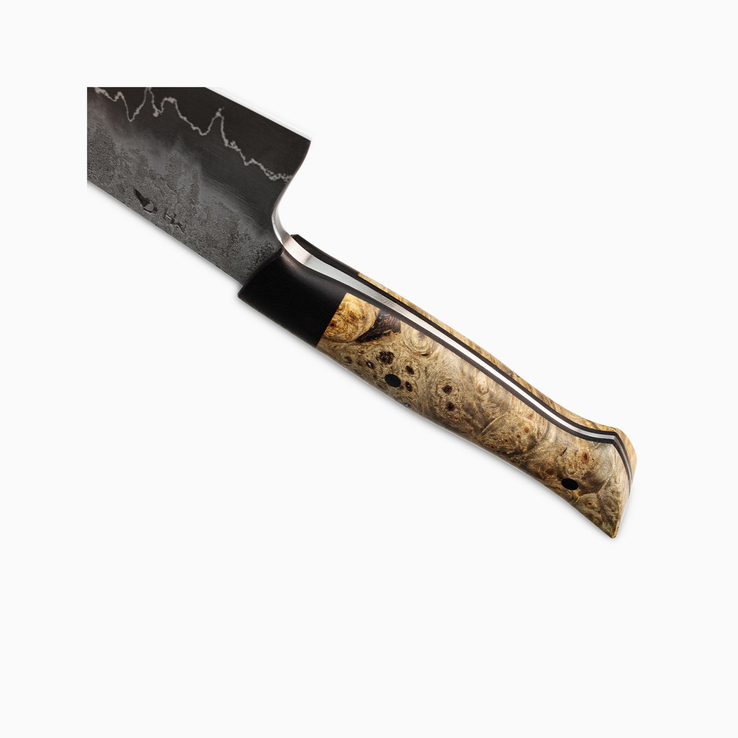 Martin Huber | 7" Silverline San Mai Gyuto w/ Buckeye Burl Handle
