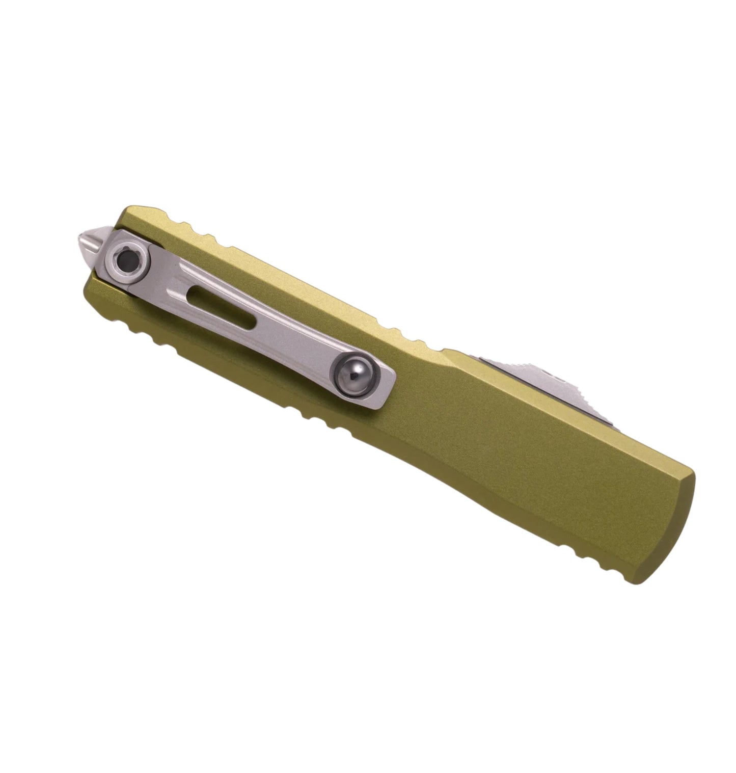 Microtech Ultratech Gen IV 11224-12OD | OD Green Handle + D/E Full Serrated Stonewash Blade