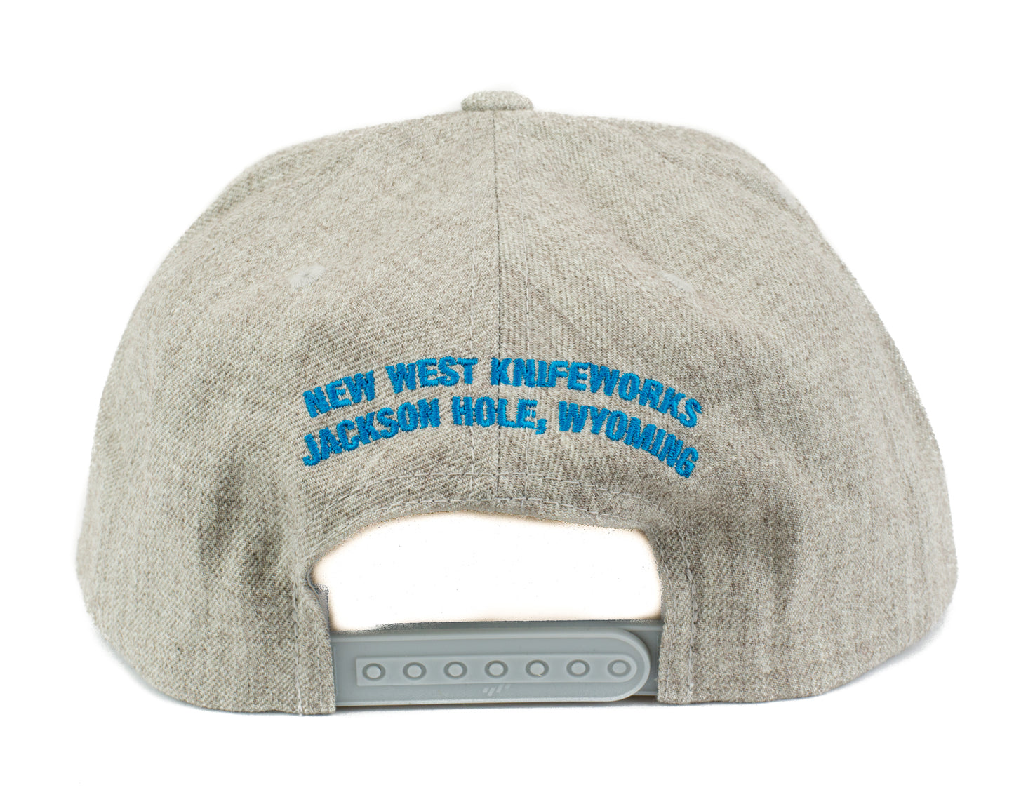 Heather Grey Flat Brim Wool Hat - Stay Sharp Logo