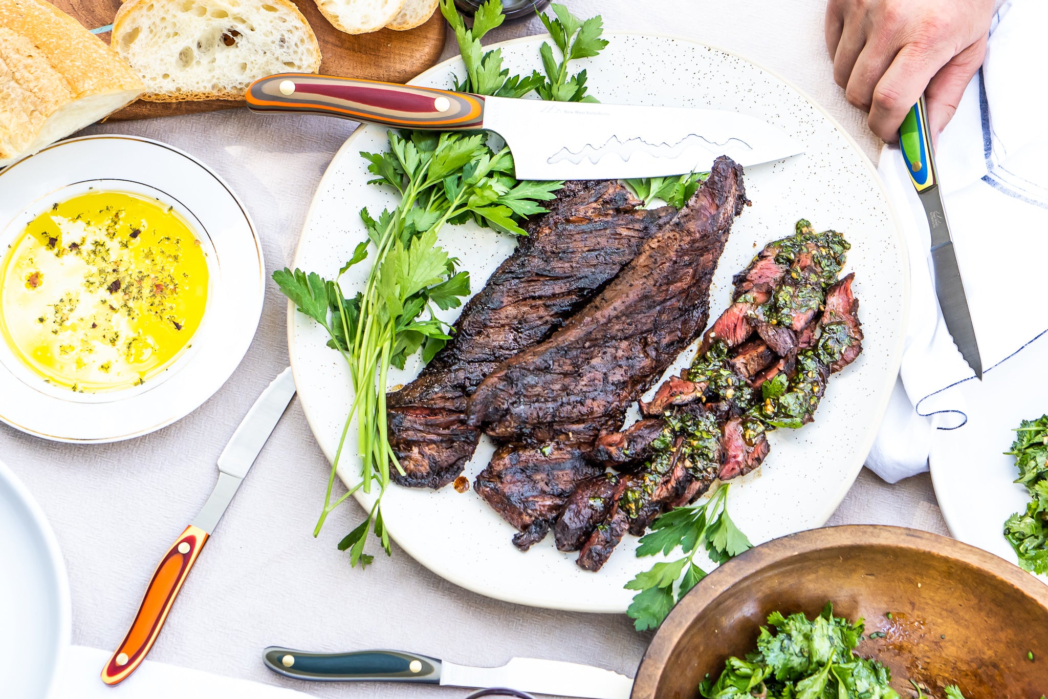 hanger steak with chimichurri