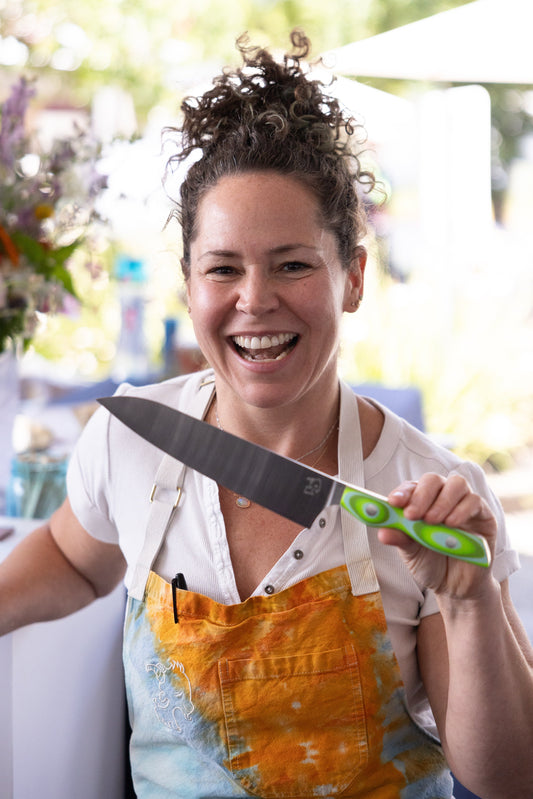 A Knife Built with a Top Chef: The 8" Steph Knife by Stephanie Izard x New West KnifeWorks