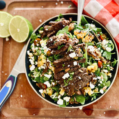 Grilled Summer Steak Salad with Chili Limon Dressing