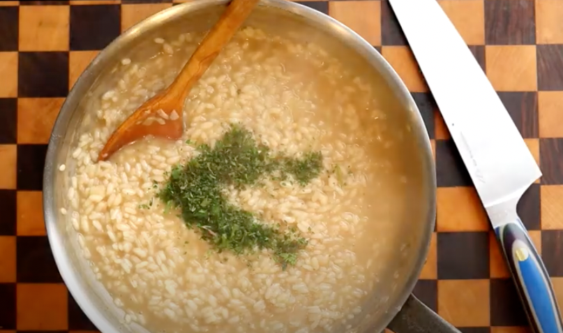 Pork Belly and Roasted Corn Risotto: Westward Ho!
