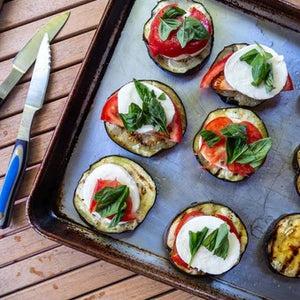 Recipe: Grilled Eggplant Caprese Stackers