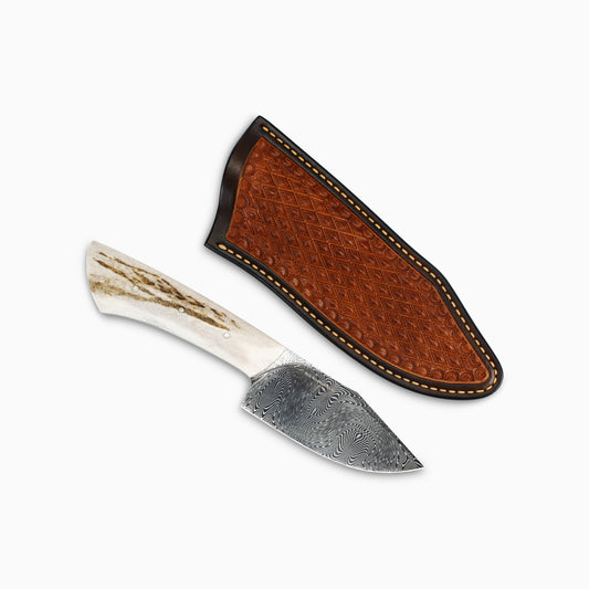 Jack Rellstab/NWKW - Damascus Clip Point Elk Antler Hunter #178