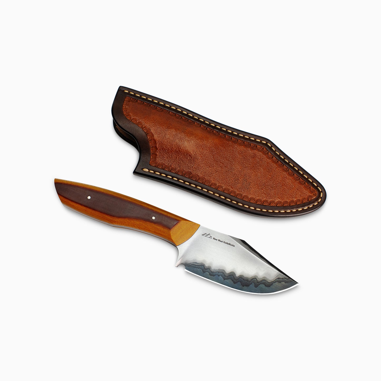 Jack Rellstab/NWKW - Damascus Spear Point Micarta Hunter #181