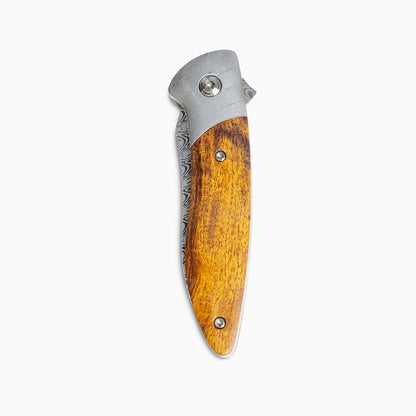 Glory Folder Semi-Custom #259 Ironwood - Herringbone Damascus - Aegir Damasteel