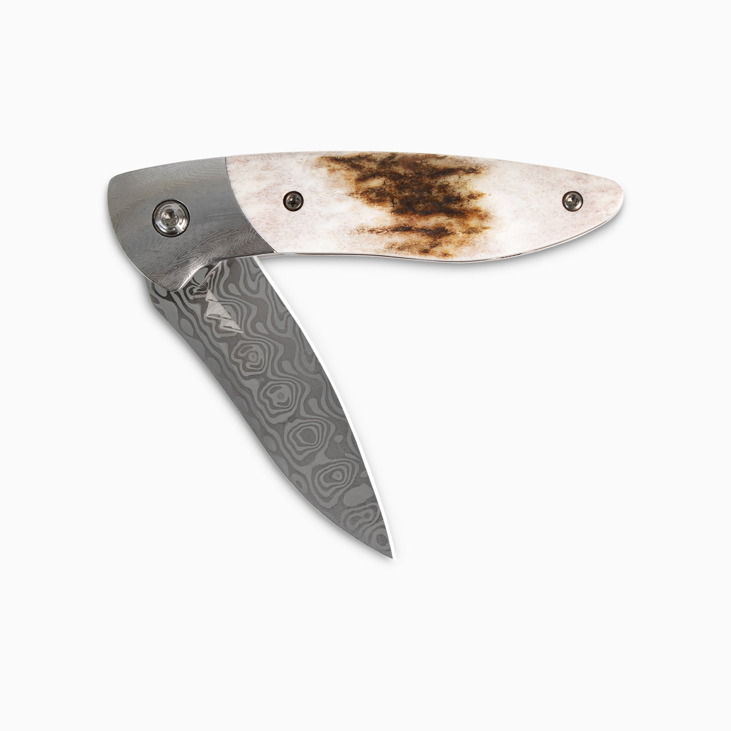 Glory Folder Semi-Custom #287 Elk Antler - Sharktooth Damascus - Aegir Damasteel