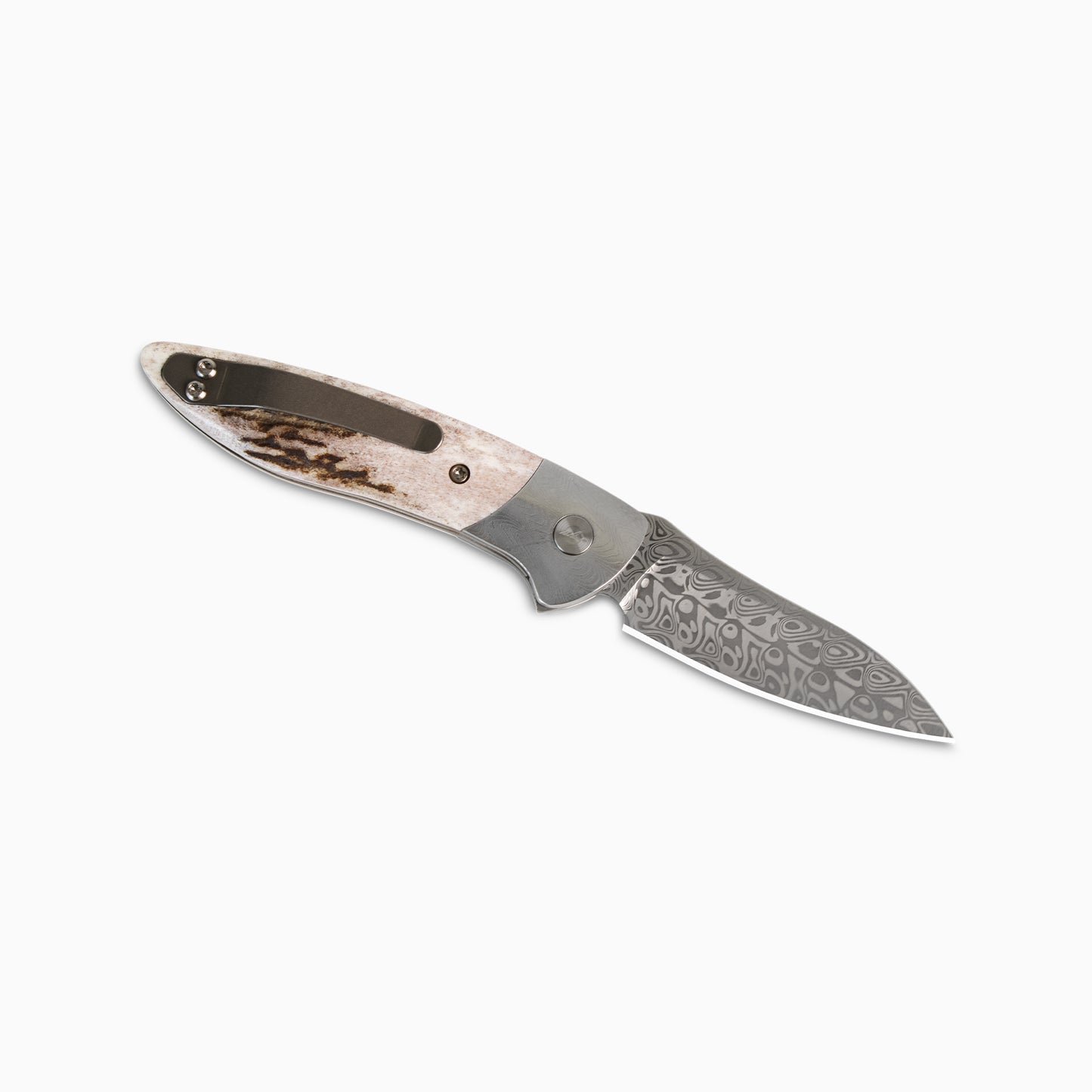 Glory Folder Semi-Custom #287 Elk Antler - Sharktooth Damascus - Aegir Damasteel