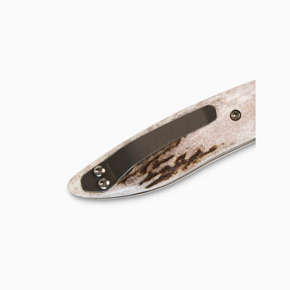 Glory Folder Semi-Custom #287 Elk Antler - Sharktooth Damascus - Aegir Damasteel