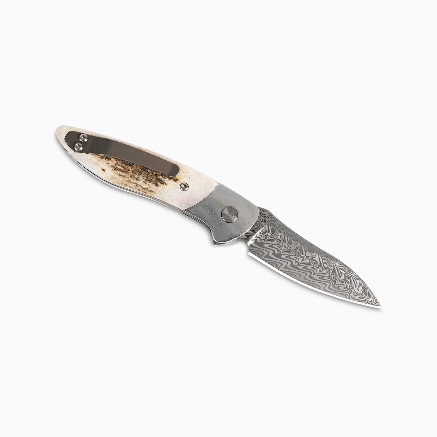 Glory Folder Semi-Custom #288 Elk Antler - Sharktooth Damascus - Aegir Damasteel