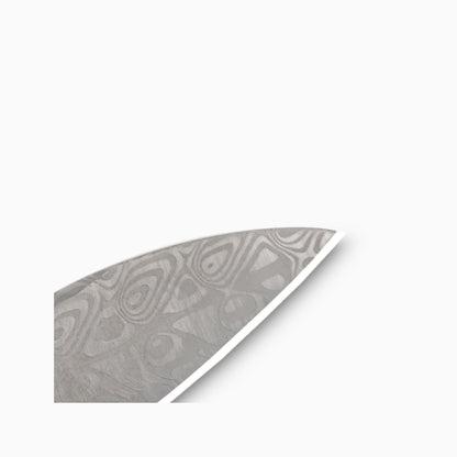 Glory Folder Semi-Custom #290 Gold Carbon Fiber - Sharktooth Damascus - Aegir Damasteel