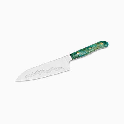 7" Teton Edge Santoku - Maker's Mark: "Alpine Tarn"