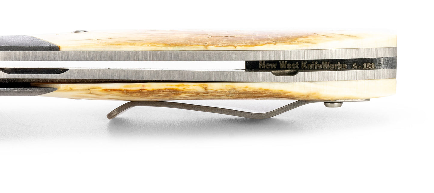 Glory Folder Semi-Custom #181 Mammoth Ivory - Damascus - Aegir Damasteel