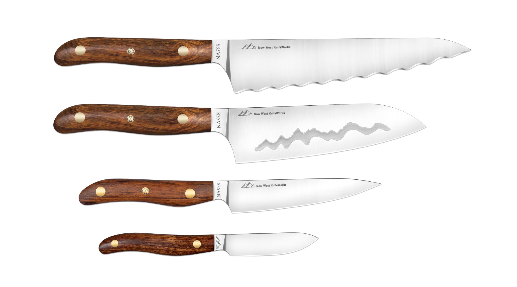 Arete Block & 7pc Knife Set. - New West KnifeWorks