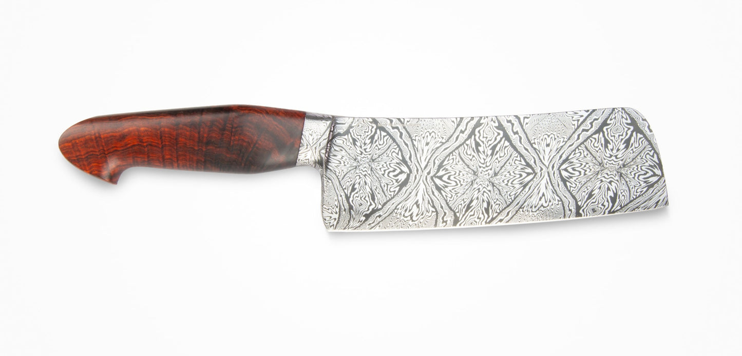Arik Miller/NWKW - Custom 7” Mosaic Damascus Integral Cleaver #014