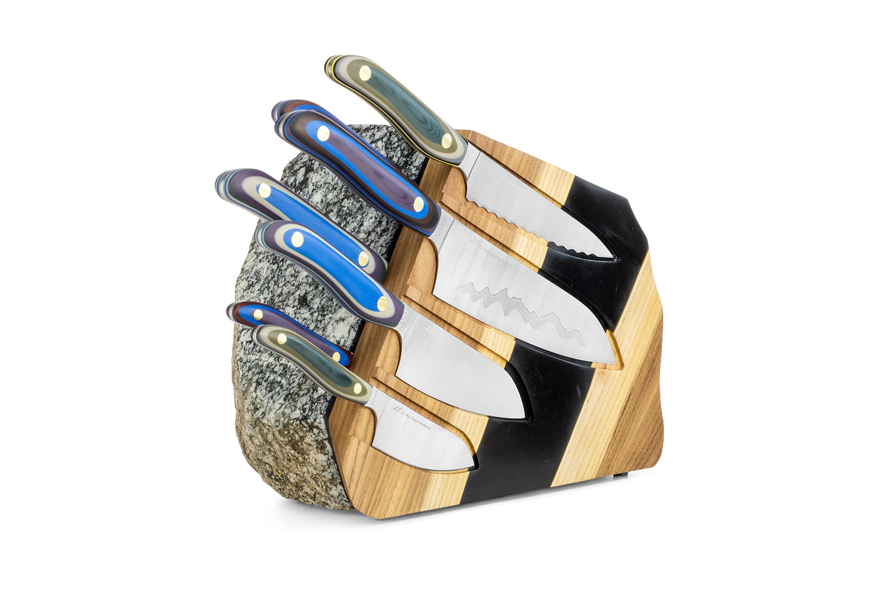 Arete Block & 7pc Knife Set. - New West KnifeWorks