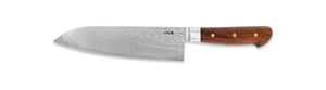 Brennan Knives - Custom 7" Integral Damascus Santoku