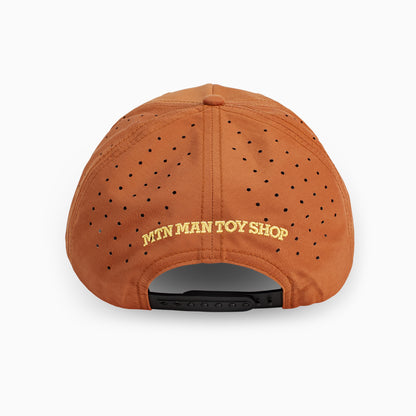 Copper Perforated Hat | Brass Shield Logo