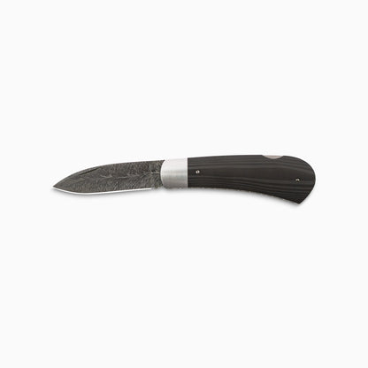 Edwards Knives - Custom 2.5" Damascus Lockback Knife w/ Carbon Fiber Scales