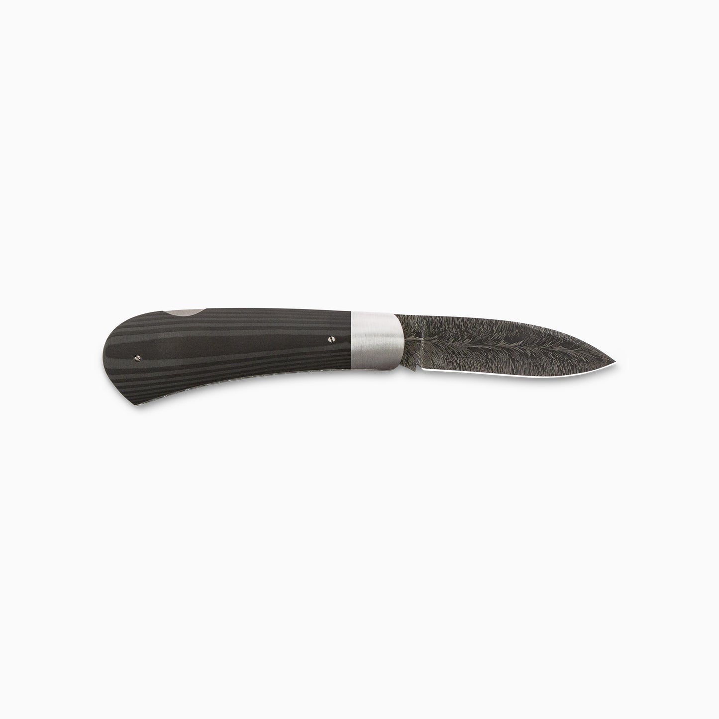 Edwards Knives - Custom 2.5" Damascus Lockback Knife w/ Carbon Fiber Scales