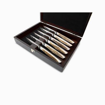 Jack Rellstab/NWKW | San Mai Elk Antler 6pc Steak Knife Set #03