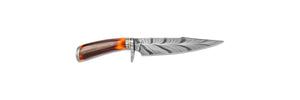 Kevin Casey - Custom Feather Damascus Bowie #08423