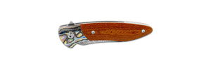 Glory Folder Semi-Custom #142 Linen Micarta - Zirconium - Bjorkman's Twist