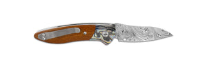 Glory Folder Semi-Custom #142 Linen Micarta - Zirconium - Bjorkman's Twist