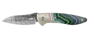 Glory Folder Semi-Custom #154 Mikistone - Teton Topo Titanium - Aegir Damasteel