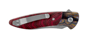 Glory Folder Semi-Custom #155 Cinnebar Micarta - Zircuti - Thor Damasteel
