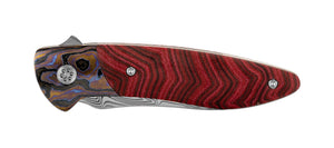 Glory Folder Semi-Custom #155 Cinnebar Micarta - Zircuti - Thor Damasteel