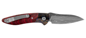 Glory Folder Semi-Custom #155 Cinnebar Micarta - Zircuti - Thor Damasteel