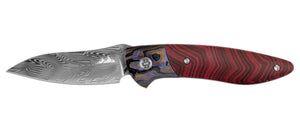 Glory Folder Semi-Custom #155 Cinnebar Micarta - Zircuti - Thor Damasteel
