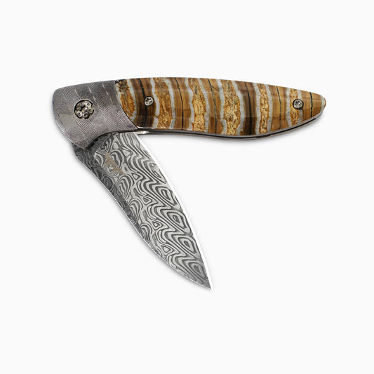 Glory Folder Semi-Custom #309 Mammoth - Herringbone Damascus - Aegir Damasteel
