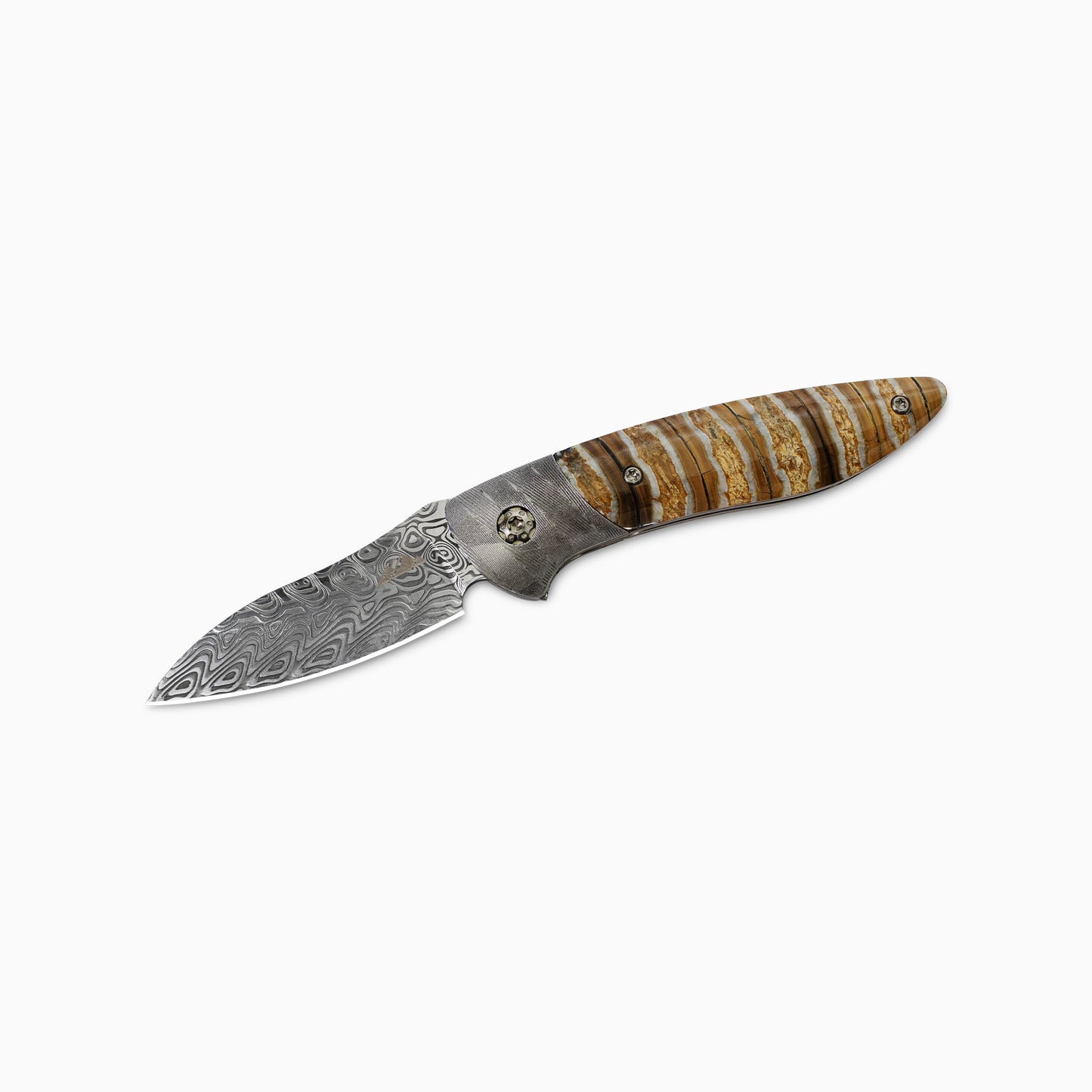Glory Folder Semi-Custom #309 Mammoth - Herringbone Damascus - Aegir Damasteel