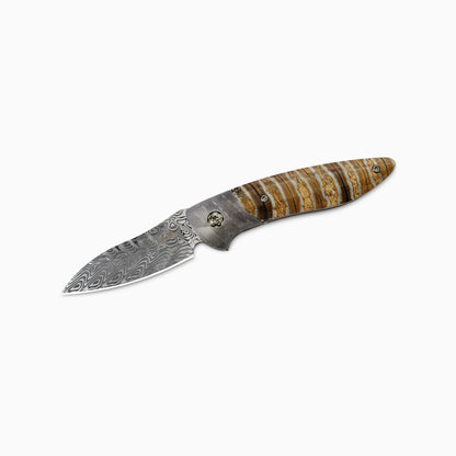 Glory Folder Semi-Custom #309 Mammoth - Herringbone Damascus - Aegir Damasteel