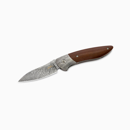 Glory Folder Semi-Custom #314 Micarta - Dot Matrix Damascus - Bifrost Damasteel