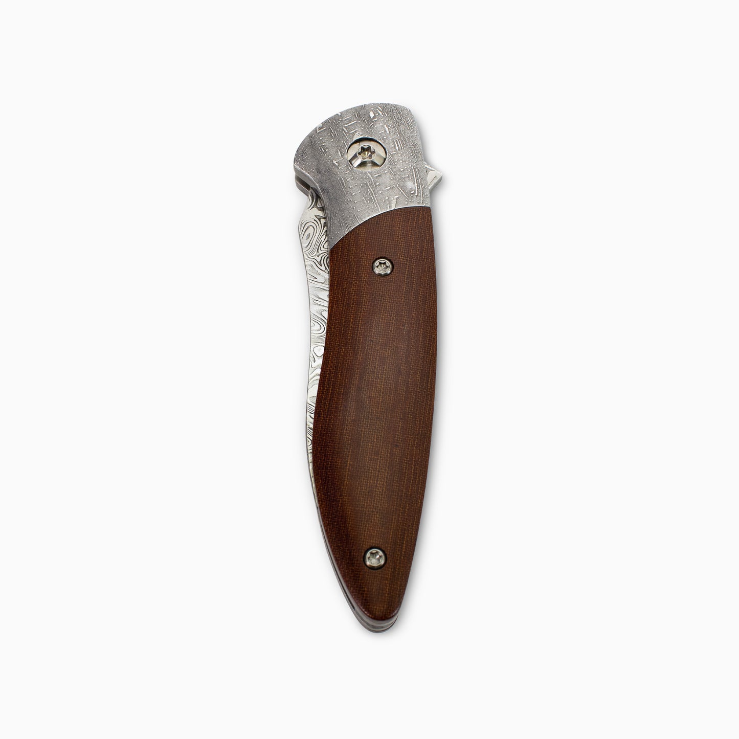 Glory Folder Semi-Custom #314 Micarta - Dot Matrix Damascus - Bifrost Damasteel