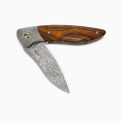 Glory Folder Semi-Custom #317 Ironwood - Herringbone Damascus - Bifrost Damasteel