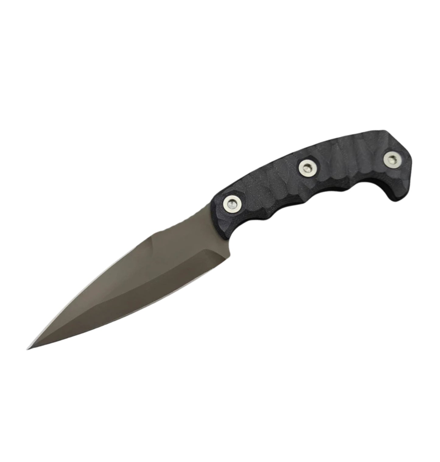 Half Face Blades 4" Humint | Black G10 Textured Handle + OD Green Cerakote S45VN Blade