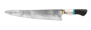 Jagged Mountain Knives/NWKW - Custom 12" Damascus German Knife #049