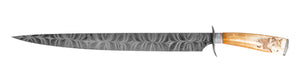 Kevin Casey - Custom Wolf Scrimshaw Bowie